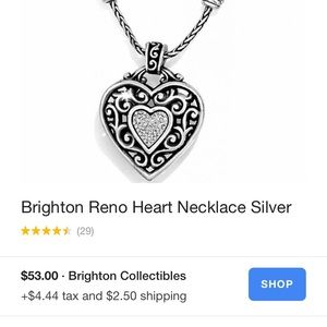Brighton Reno Heart Necklace Silver